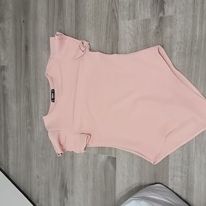 Pink ruffle sleeve bidysuit